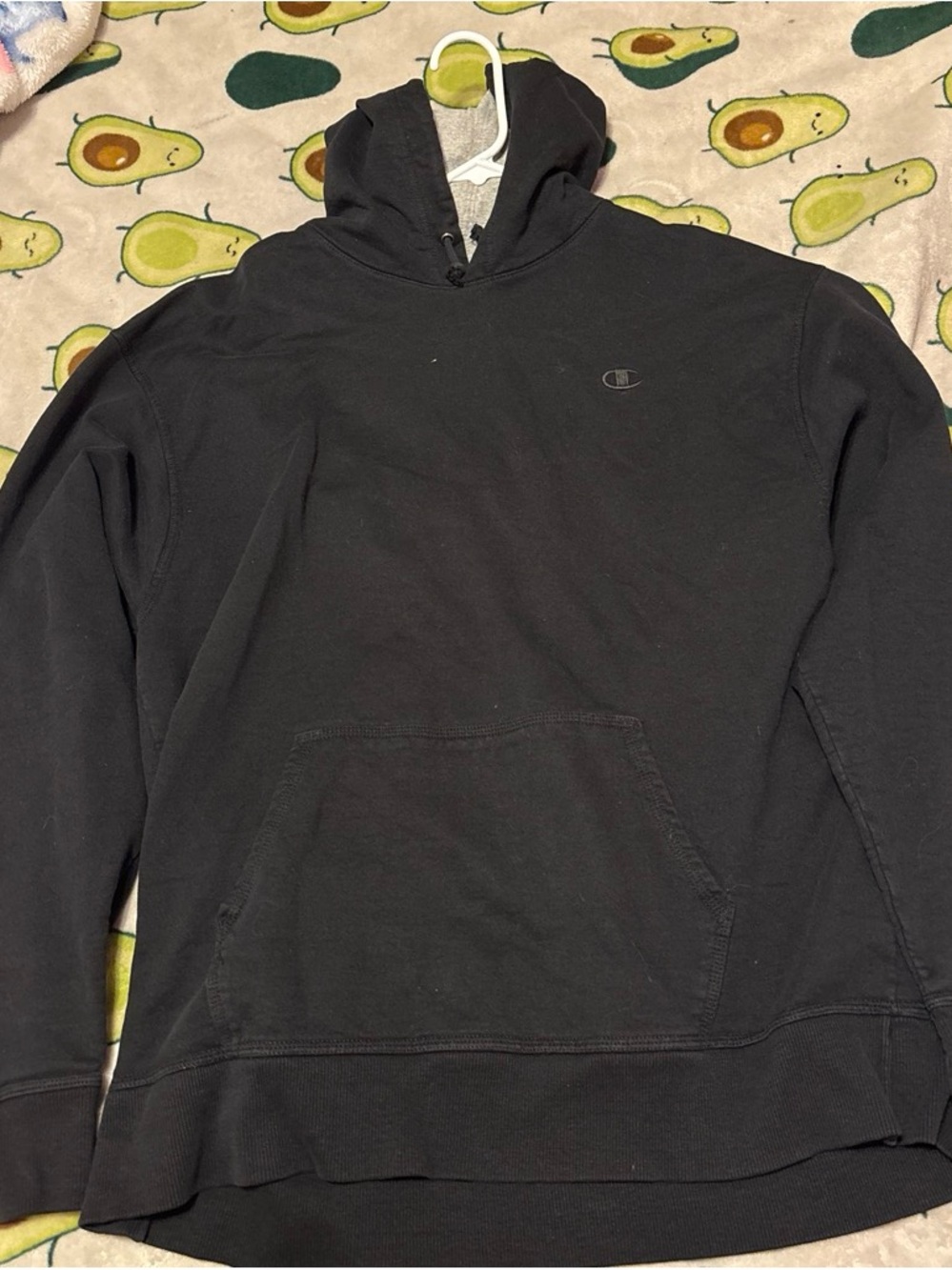Black champion hoodie